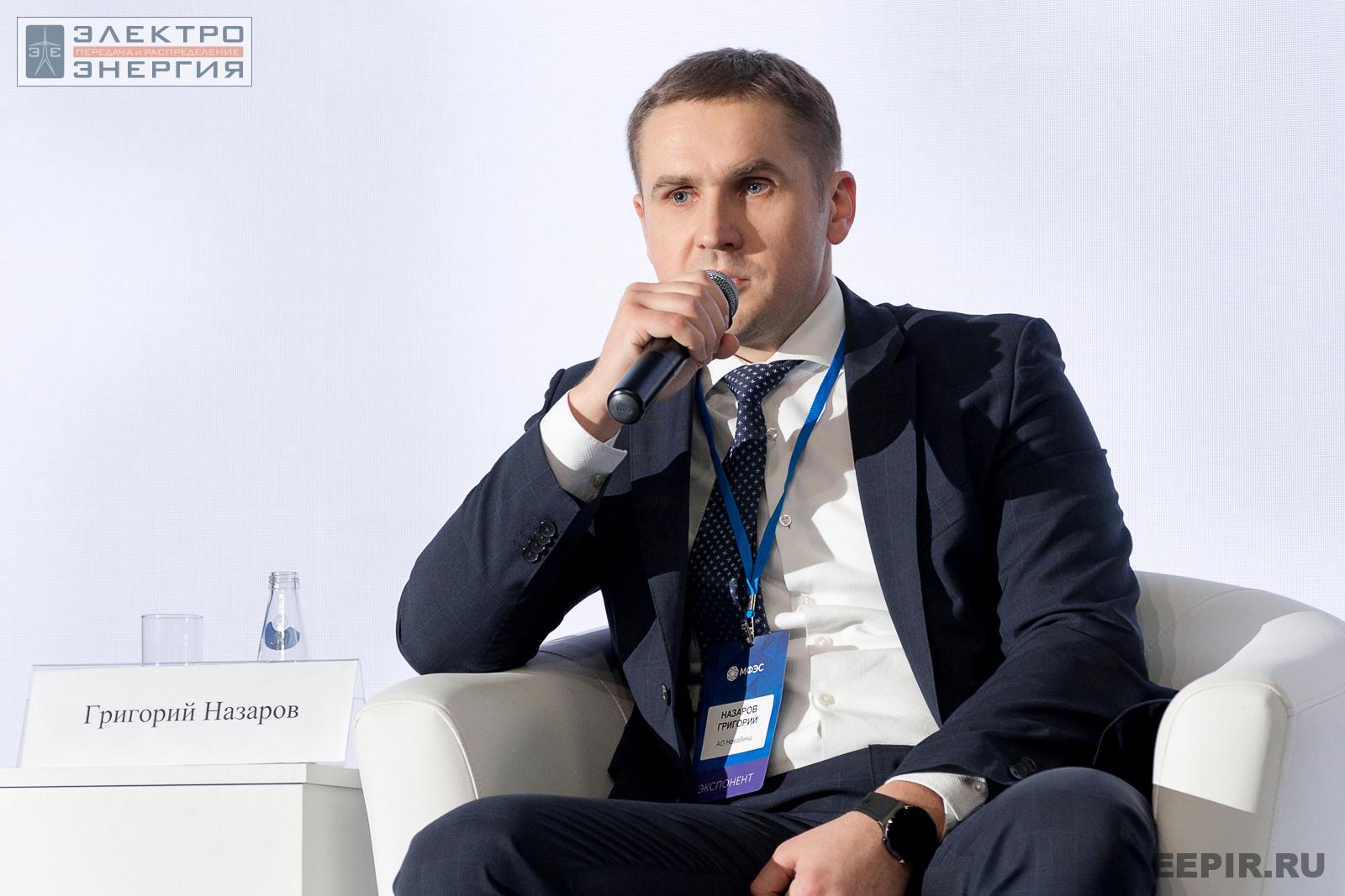 Генеральный директор «АО «НоваВинд» Григорий Назаров на церемонии запуска установки «Коммерческий диспетчер на базе накопителя энергии»