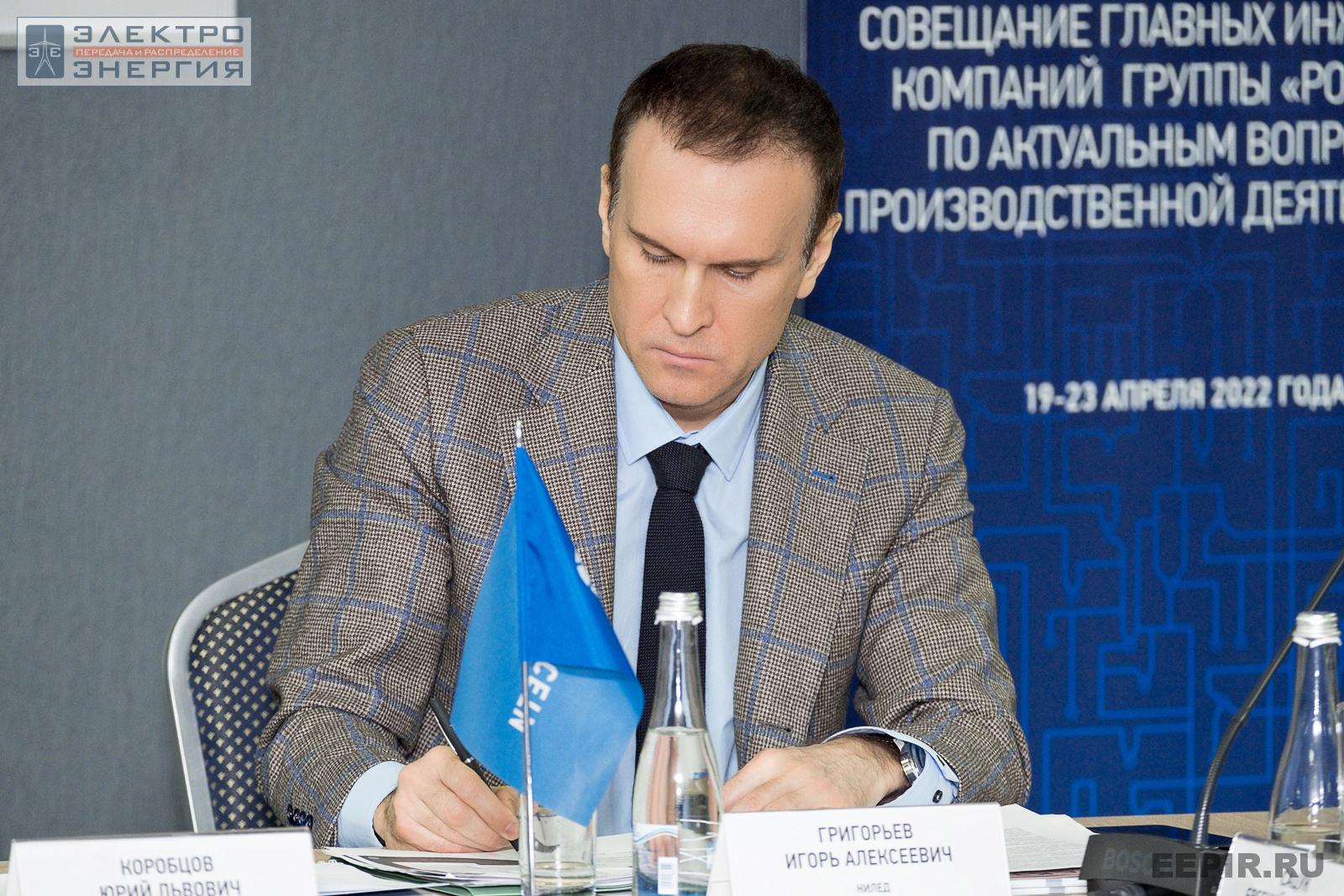 Григорьев Игорь Алексеевич, генеральный директор ООО «НИЛЕД», совещание главных инженеров компаний Группы «Россети», апрель 2022 г., Челябинская область