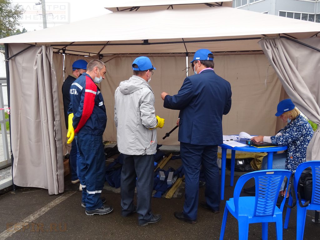 Работа на этапах Смотра-конкурса электрозащитных средств и средств защиты при работе на высоте. 25 – 27 августа 2020 г., Моск. область, г. Балашиха, Полигон ПС 157 «Горенки».
